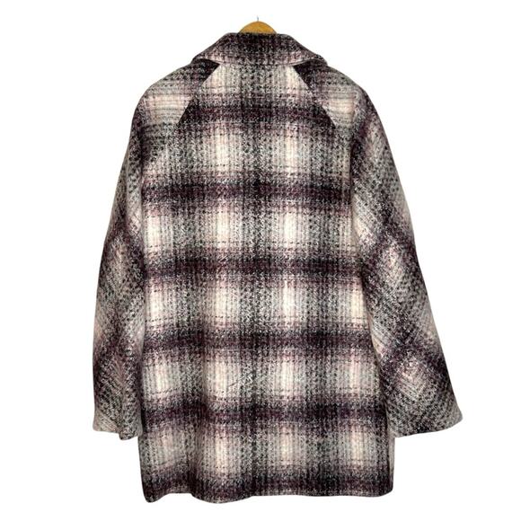 VERONICA BEARD Deena Wool Plaid Double Breasted Dickey Coat - Picture 5 of 11